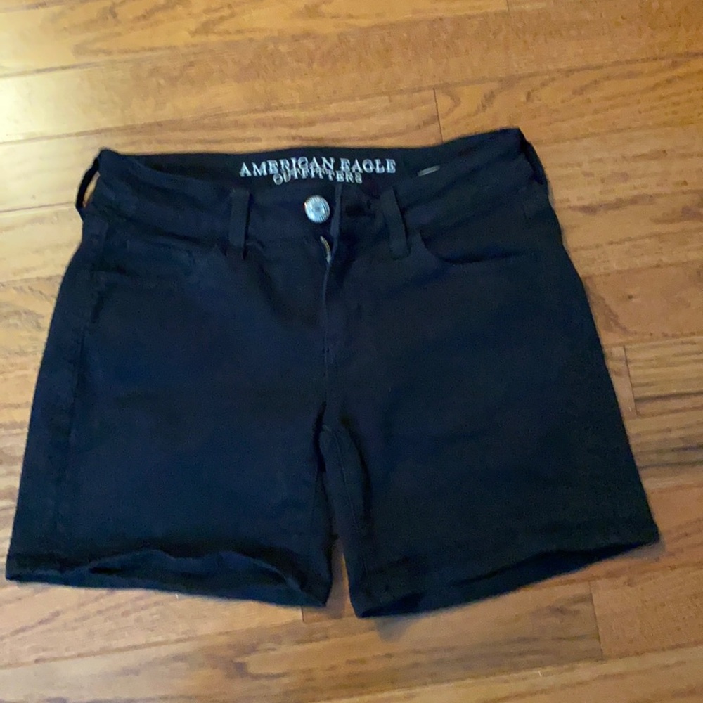 American eagle midi denim shorts